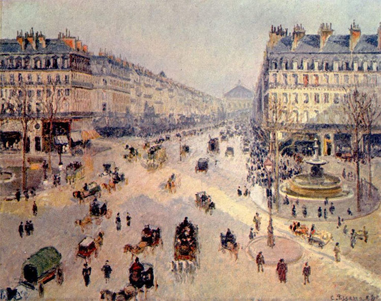 The Avenue de l'Opera, one of the new boulevards created by Napoleon III and Haussmann.