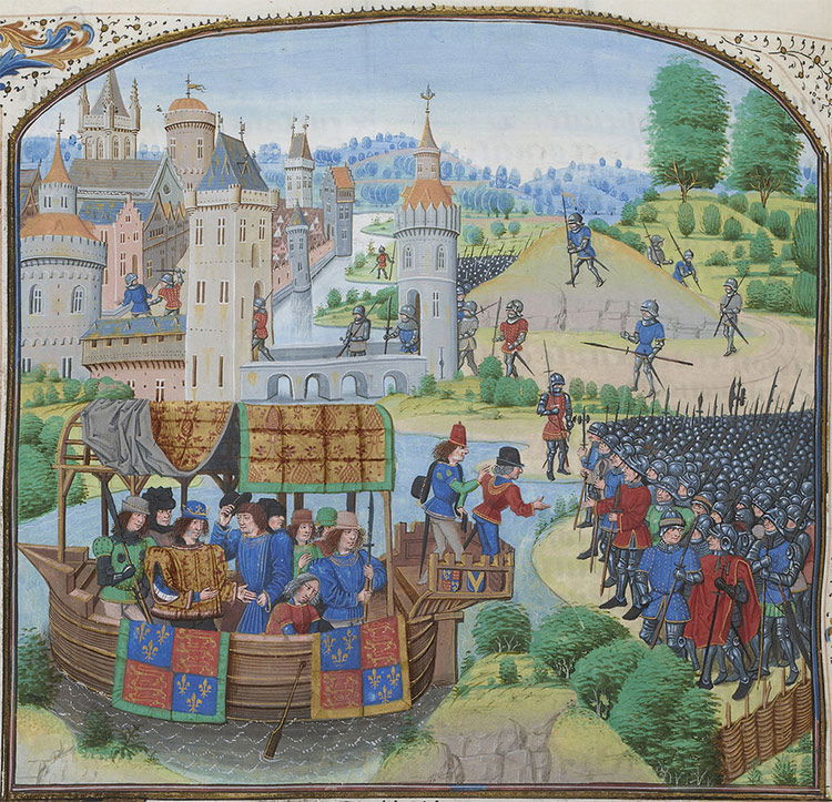 Richard II meeting with the rebels of the Peasants' Revolt of 1381.