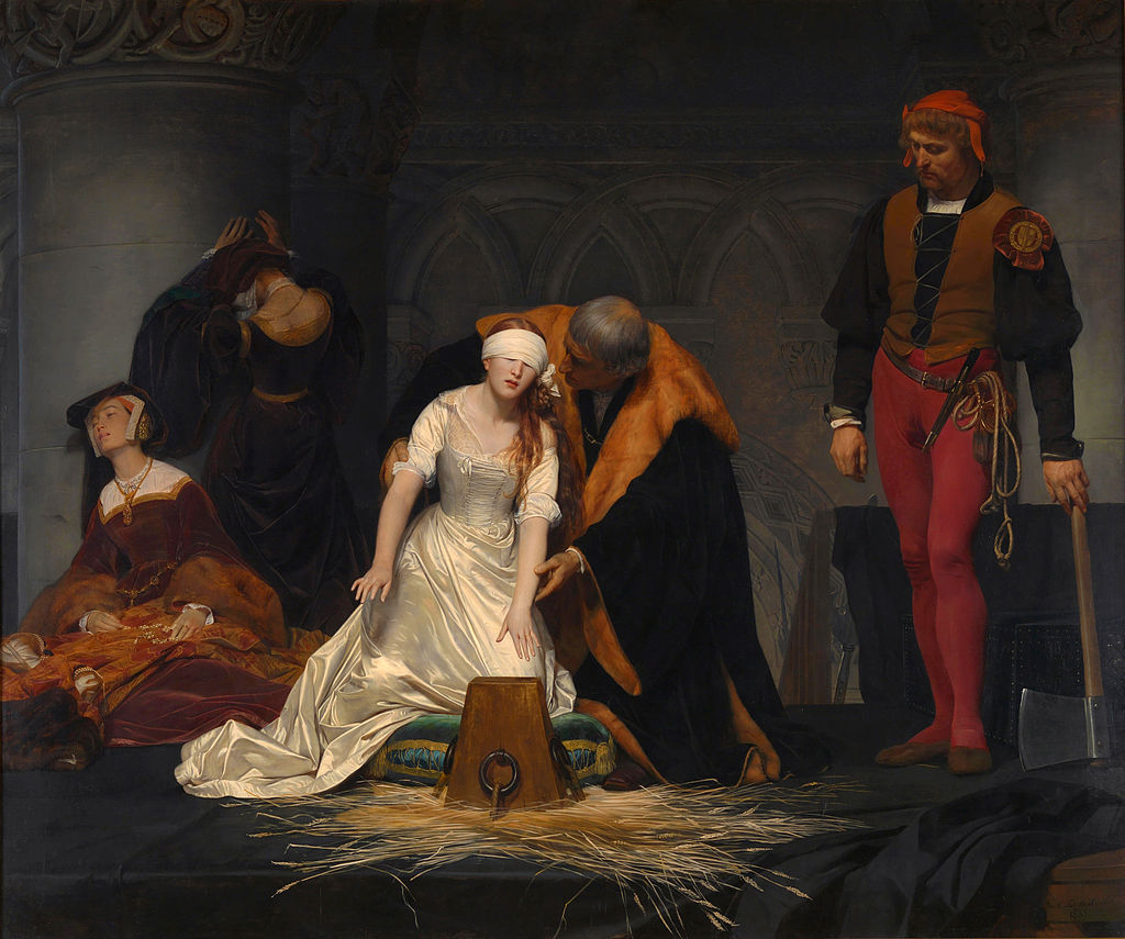 The Execution of Lady Jane Grey, by the French painter Paul Delaroche, 1833