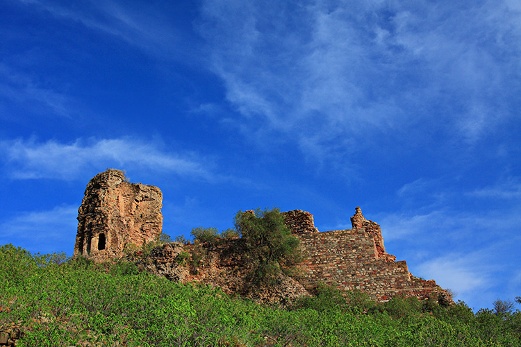 The ruins of Nandana fort in the Punjab, where al-Biruni carried out his measurements of the Earth