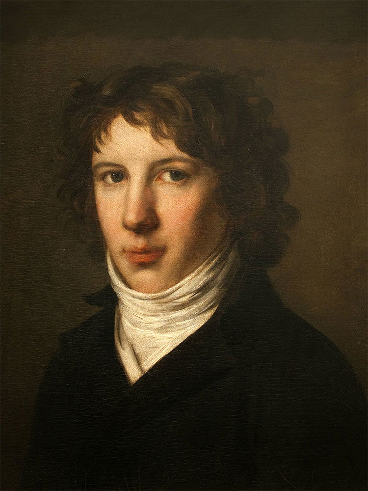 Saint-Just in a portrait by Pierre-Paul Prud&#039;hon, 1793. Musée des Beaux-Arts, Lyon / Bridgeman Images