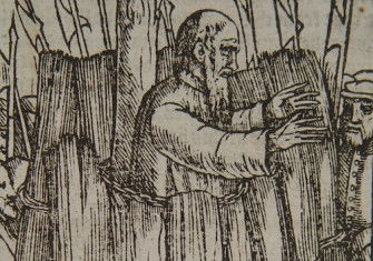 Richard Bayfield, a relapsed protestant descrubed for Sir Thomas More as ‘a dog returning to his vomit’, is burned, from John Foxe’s Acts and Monuments. Southern Methodist University Bridwell Library. Public Domain.