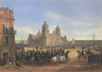 Illustration of the U.S. Army occupation of Mexico City in 1847