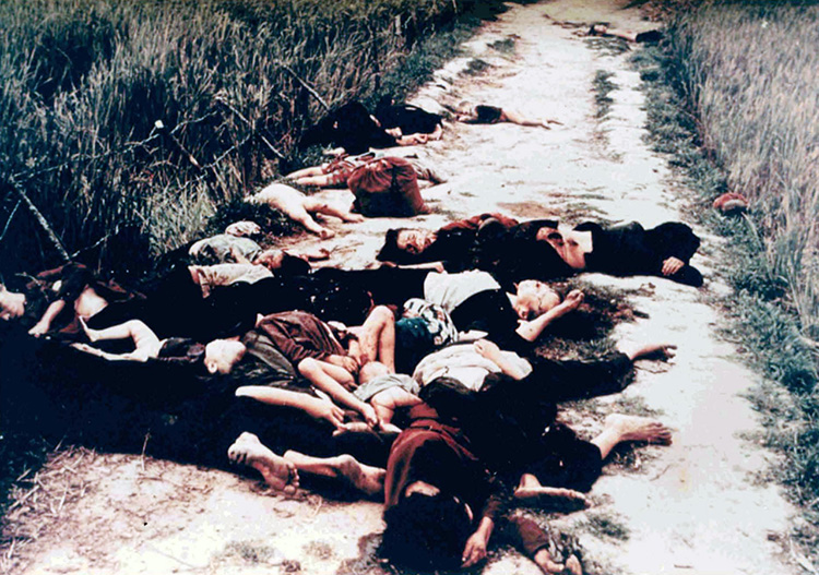 The My Lai massacre photographed by Ronald L. Haeberle, 16 March 1968.