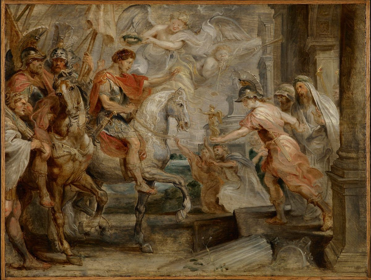 ’Triumphant Entry of Constantine into Rome’ by Peter Paul Rubens, c. 1621. Indianapolis Museum of Art at Newfields. The Clowes Collection. Public Domain.