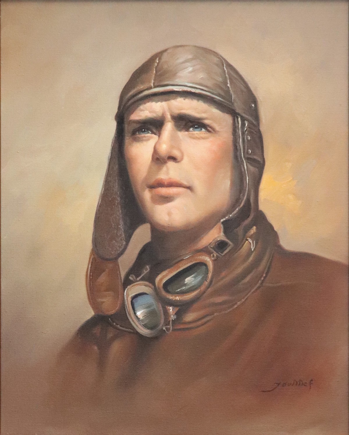 A portrait of aviator Charles Lindbergh. SDASM Archives. Public Domain.