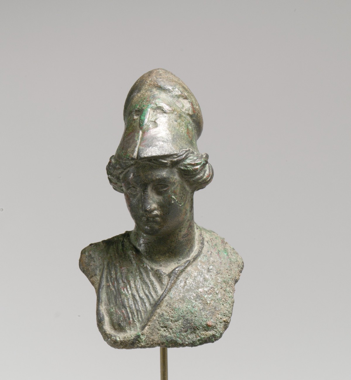 Bronze bust of Minerva, c. 1st-2nd century AD. Metropolitan Museum of Art. Public Domain.