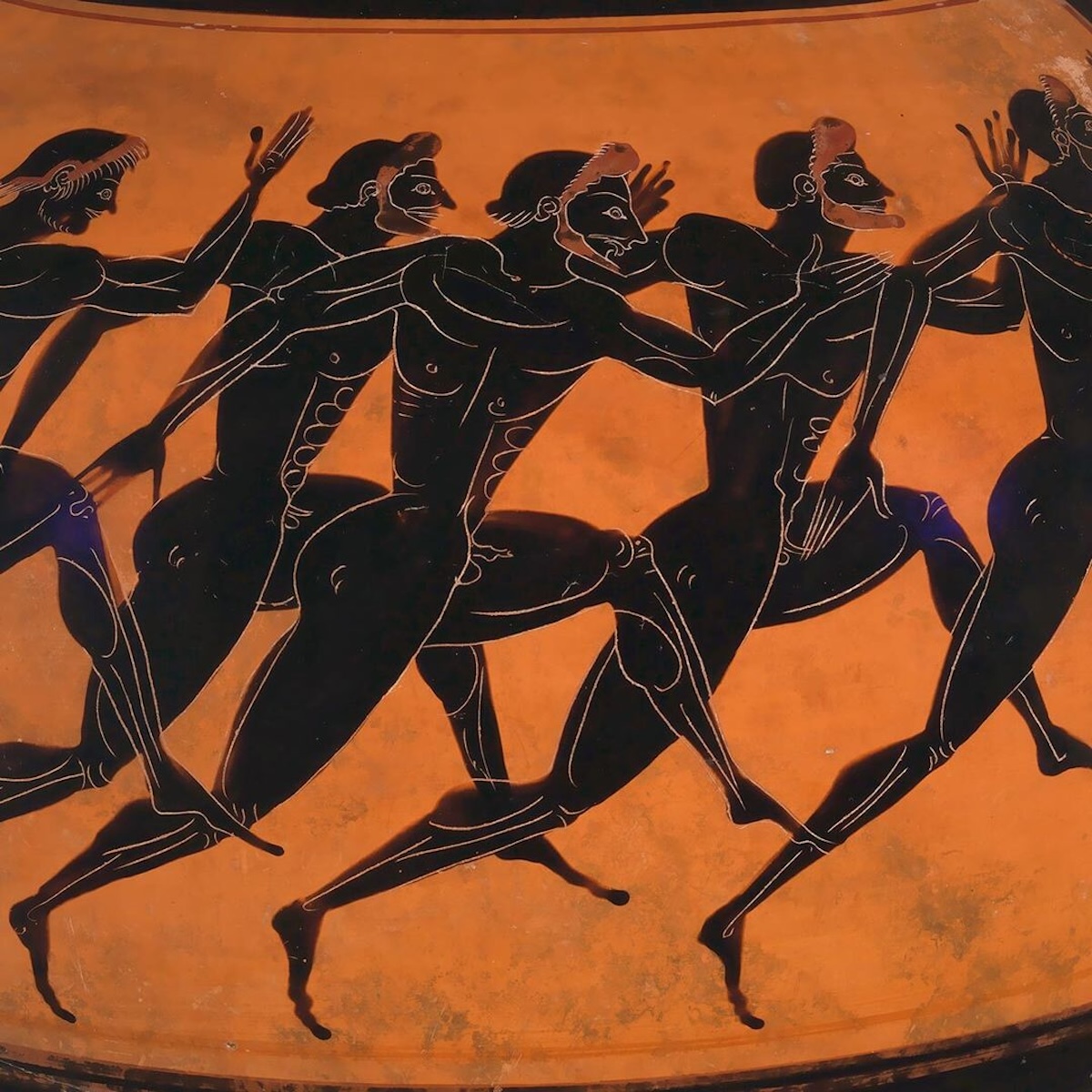 Terracotta Panathenaic prize amphora showing a race, c. 530 BC. Metropolitan Museum of Art. Public Domain.