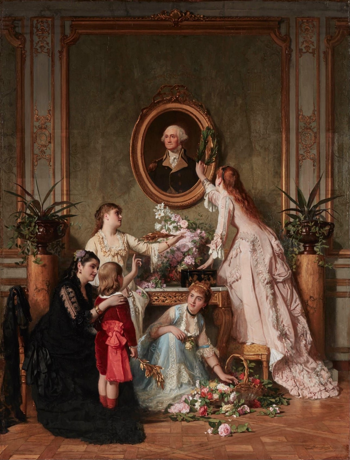 ‘Washington's Birthday’, by Charles Baugniet, c. 1878. Indianapolis Museum of Art. Public Domain.