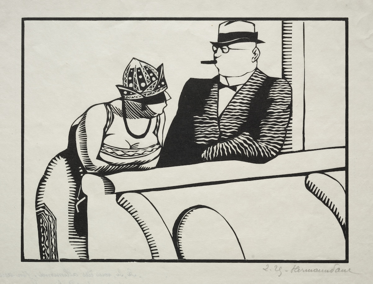 ‘You are German, I am sure of it: I am from Berlin’, by Hermann-Paul, c. 1920s. The Cleveland Museum of Art. Public Domain.