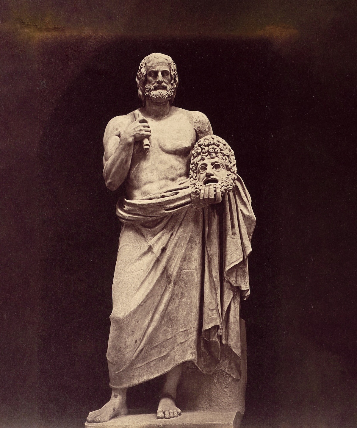 Statue of Euripides in the Vatican. Photograph by James Anderson, 1859. The J. Paul Getty Museum, Los Angeles. Public Domain.