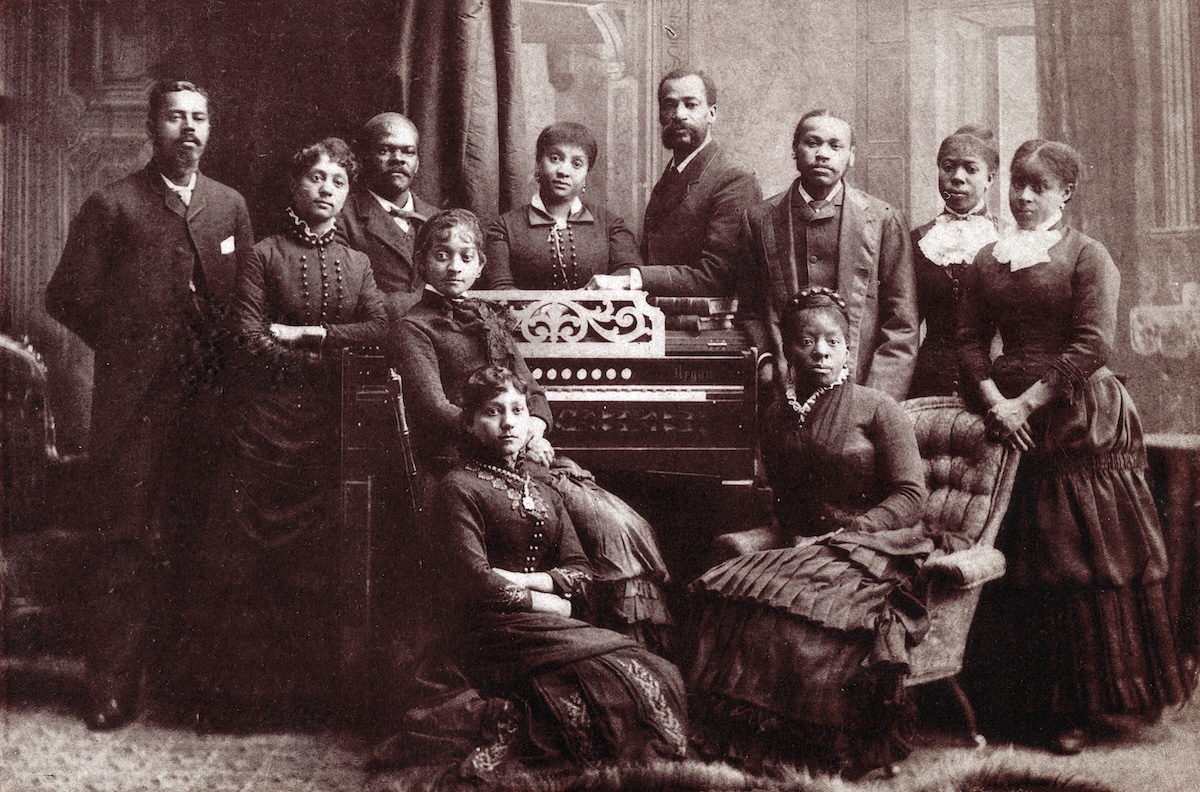 The Fisk Jubilee Singers, photograph by James Wallace Black, 1872. National Museum of African American History & Culture, Smithsonian Institution. Public Domain.