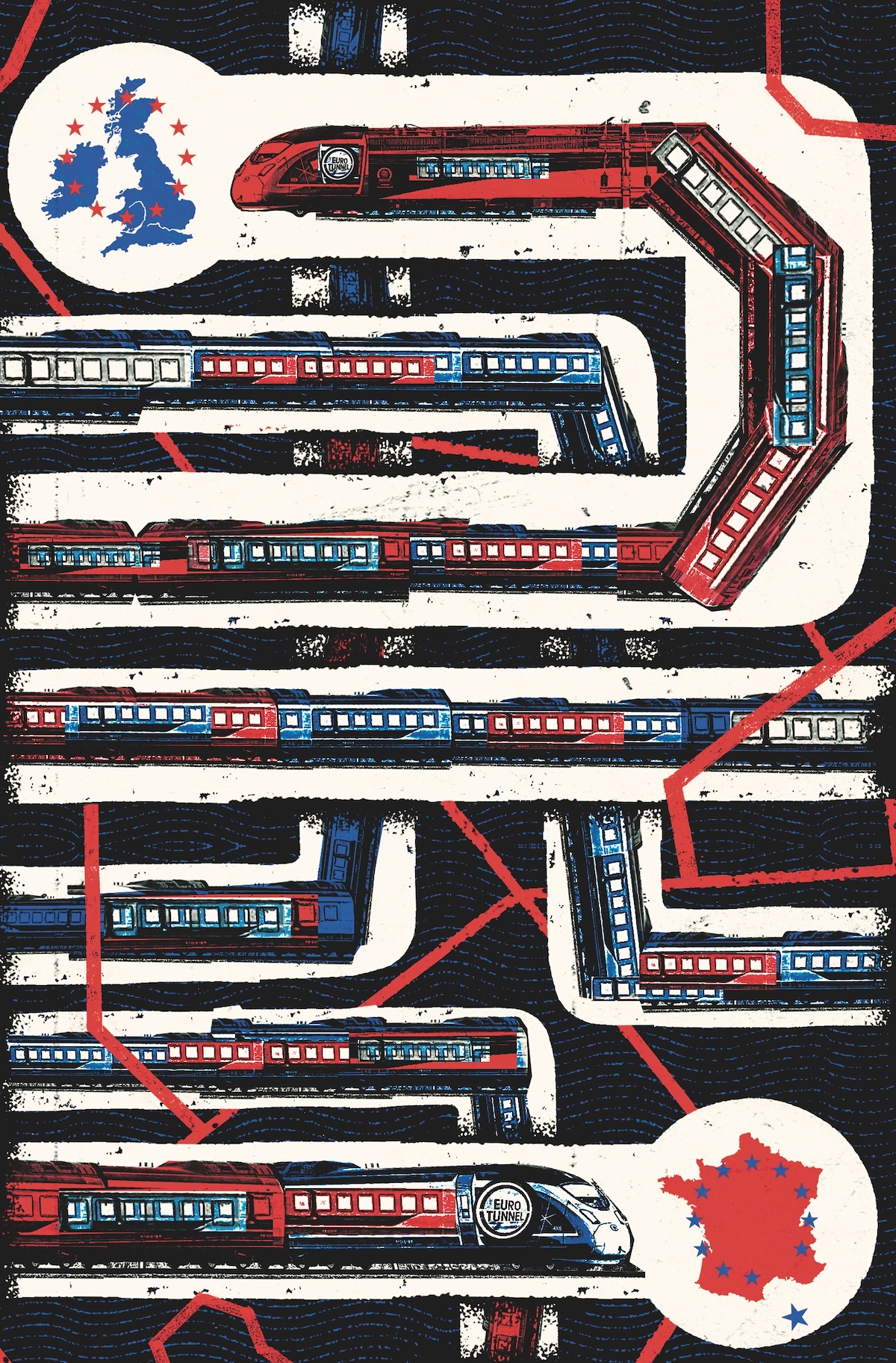 Channel Tunnel illustration © Ben Jones/Heart Agency.