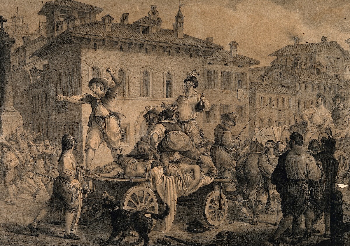 ‘Accusing the anointers in the great plague of Milan’, a scene from Alessandro Manzoni’s The Betrothed. Wellcome Collection. Public Domain.