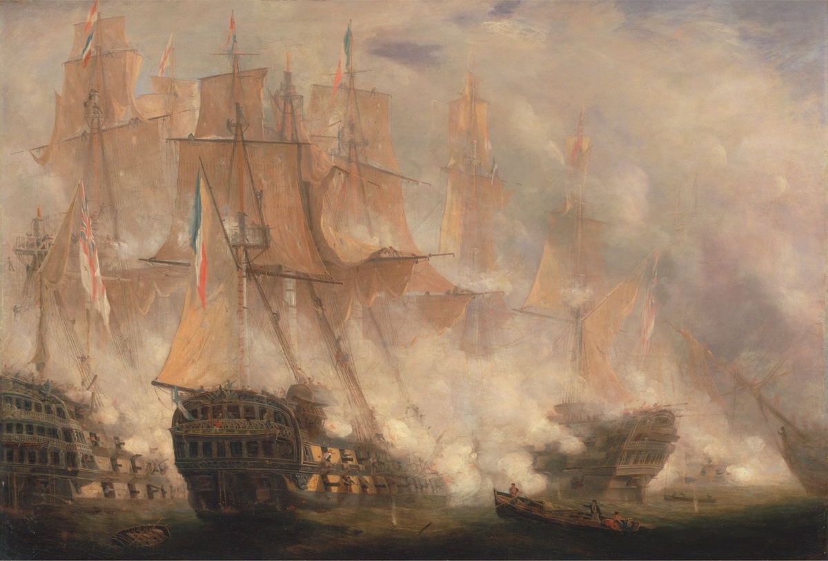 The Battle of Trafalgar, by John Christian Schetky, c. 1841. Yale Center for British Art, Paul Mellon Collection. Public Domain.