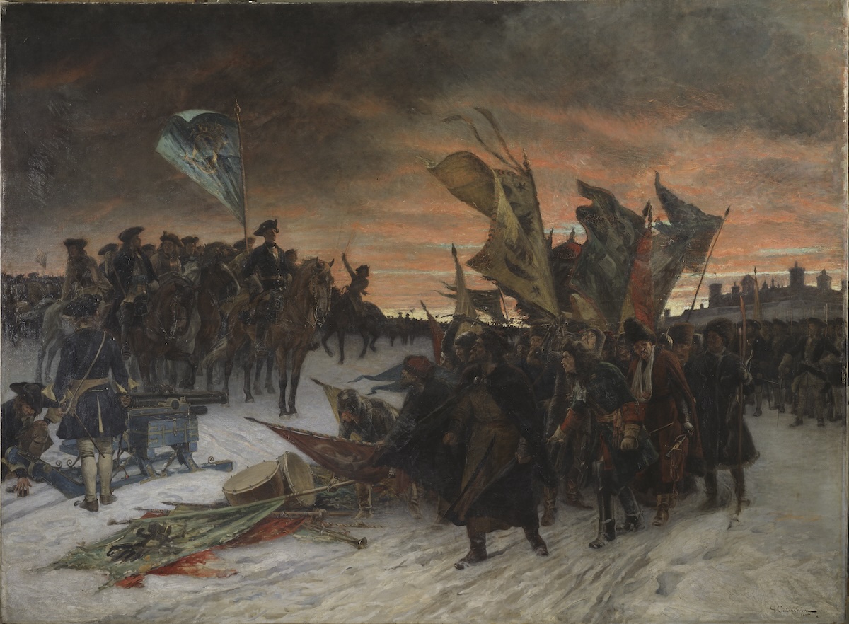 Victory at Narva, by Gustaf Cederström, 1905. Nationalmuseum. Public Domain.