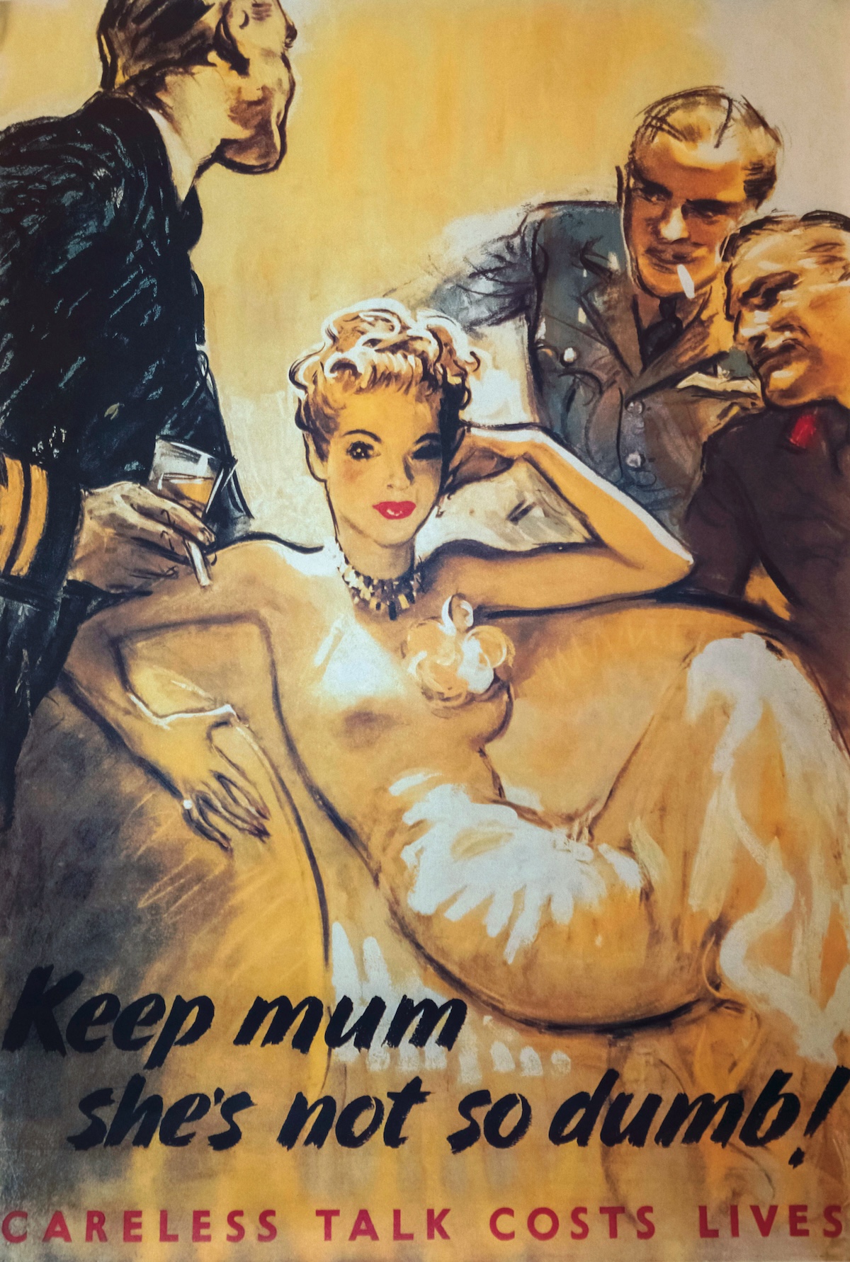 Poster from the  ‘Careless Talk Costs Lives’ campaign, 1939-46. mauritius images GmbH/Alamy Stock Photo.