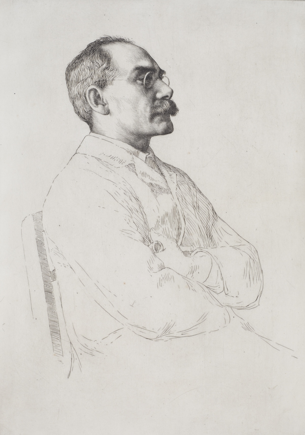 Rudyard Kipling, by William Strang, 1898. Museum of New Zealand Te Papa Tongarewa. Public Domain.