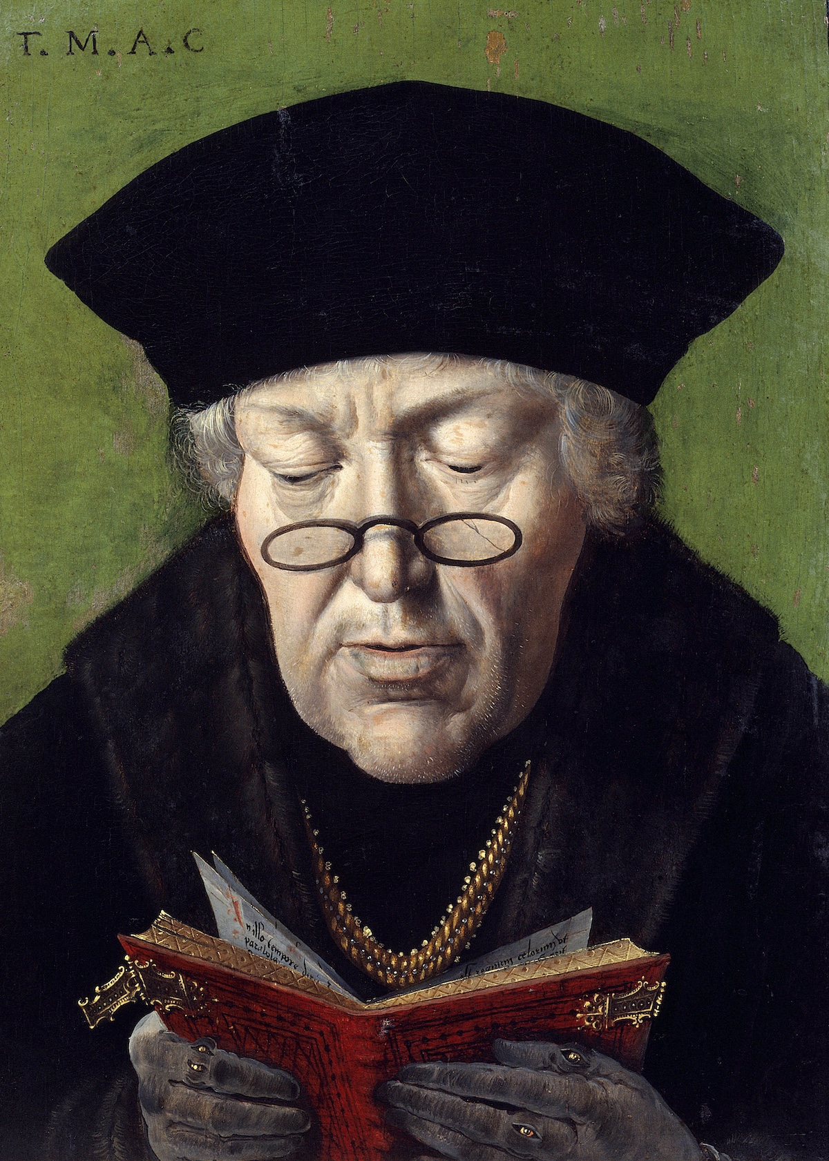 Thomas More reading a book, Flemish, 16th century. Photo Josse/Bridgeman Images.