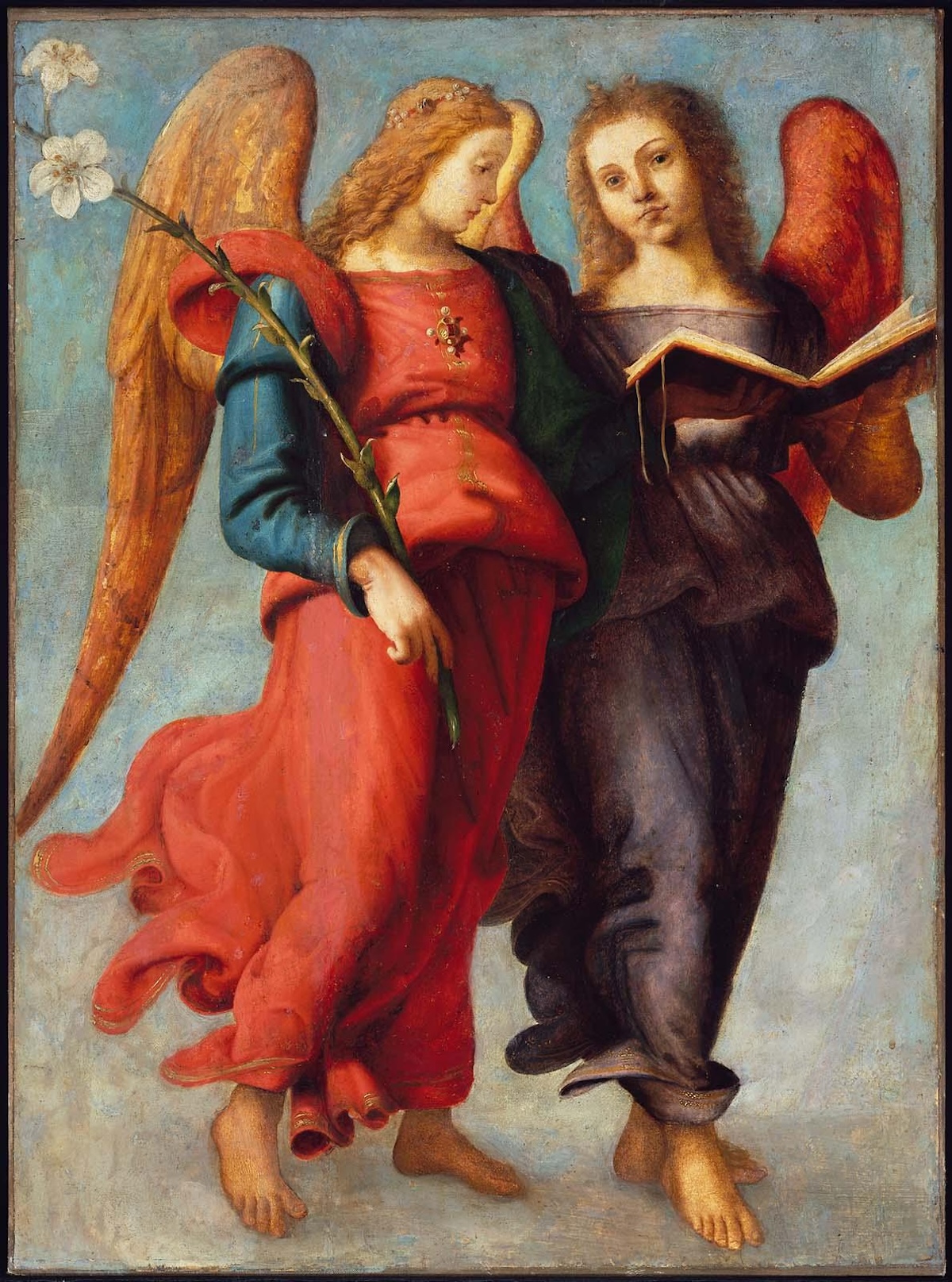 Two angels, by Pierop di Cosimo, c. 1510-15. Museum of Fine Arts, Boston. Public Domain.