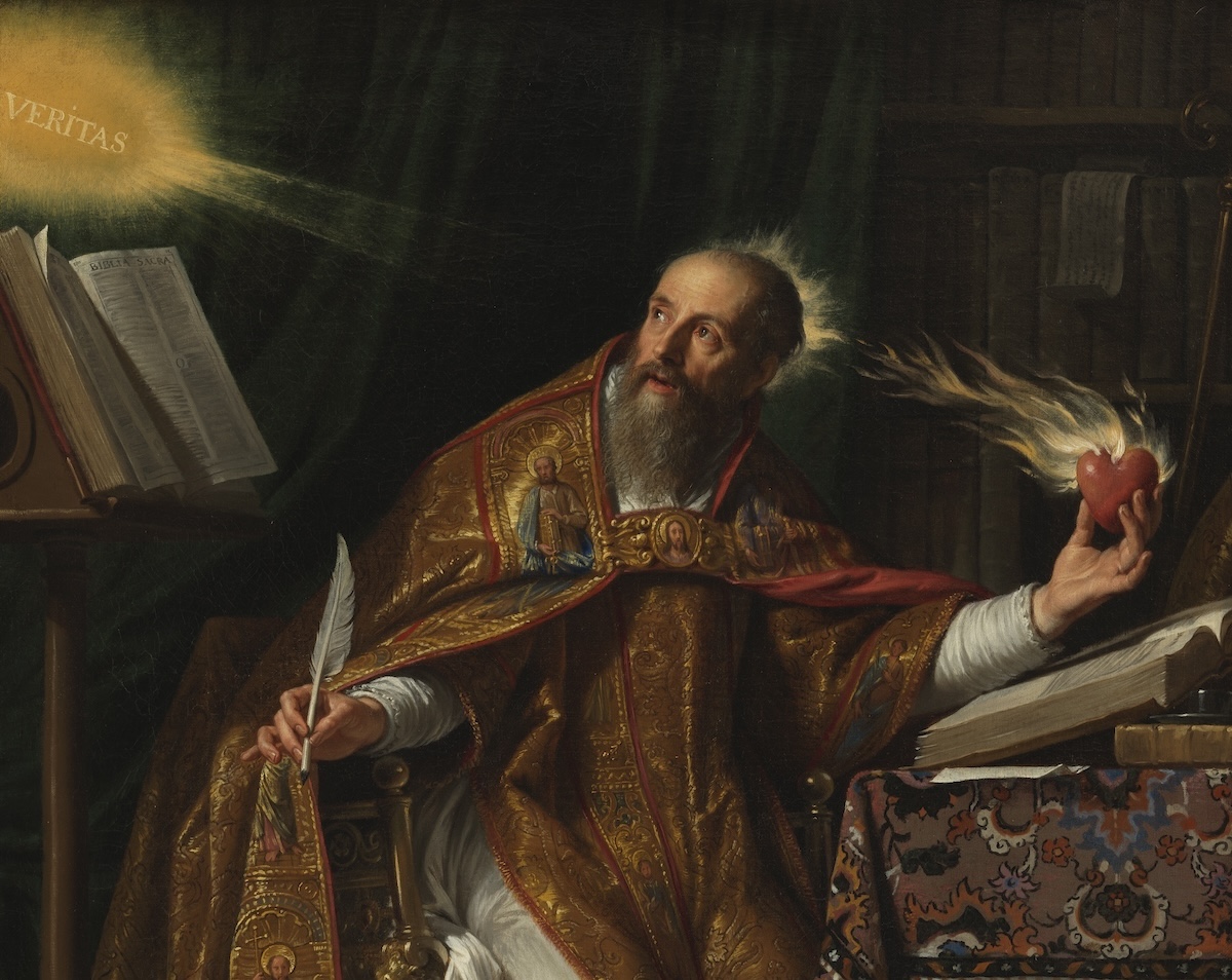 St Augustine receiving Divine Truth, by Philippe de Champaigne, c.1645. LACMA. Public Domain.