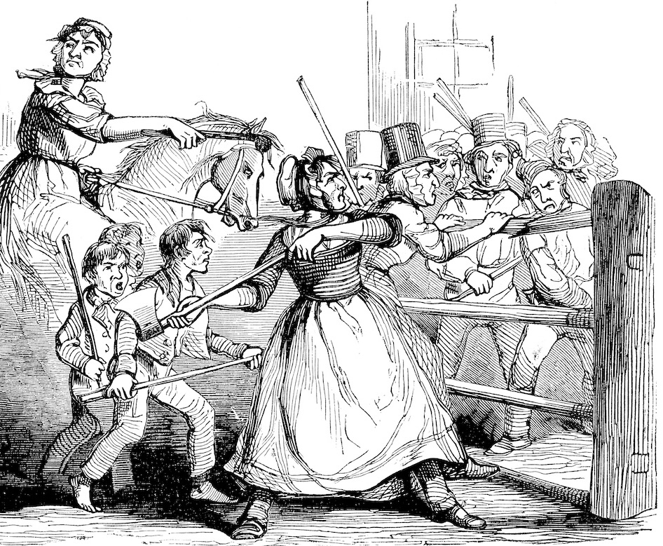 ‘The Welsh Rioters’, engraving in The Illustrated London News, 11 February 1843. Heritage Images/TopFoto.