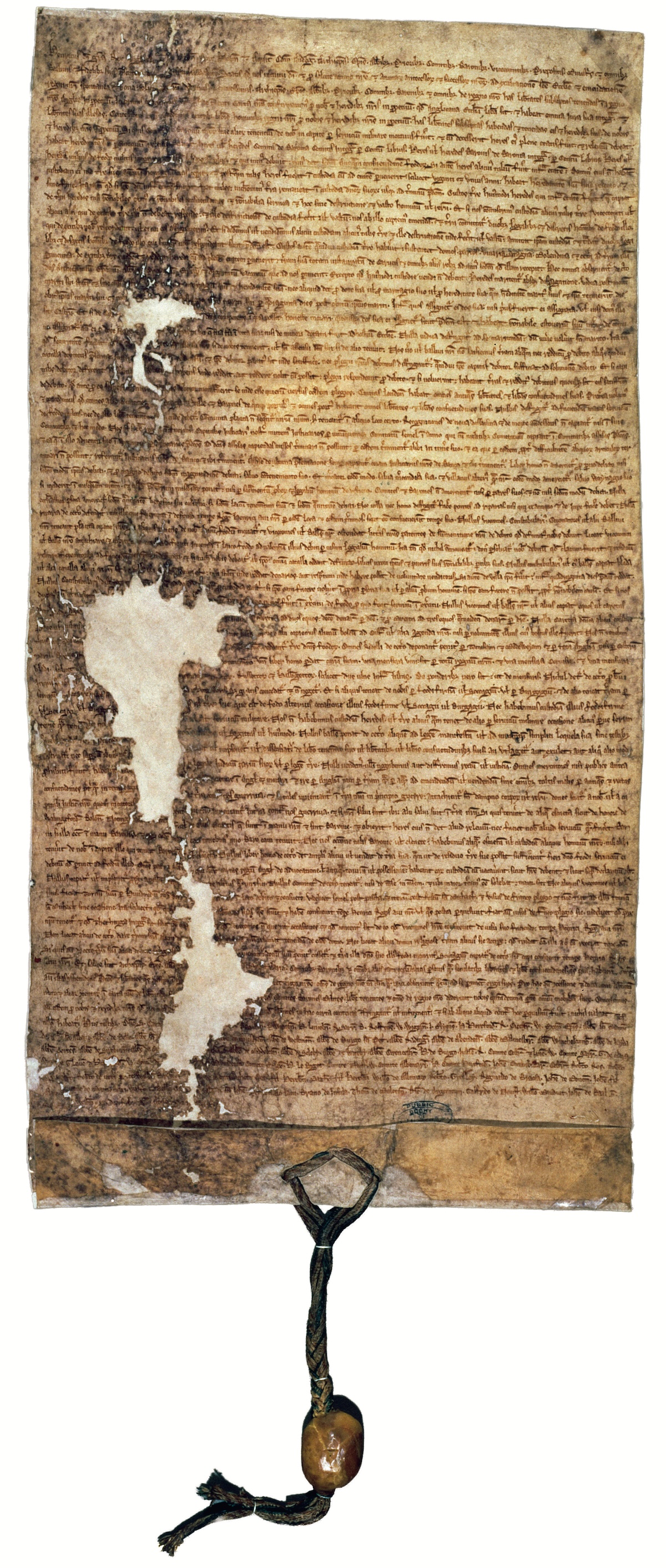 Copy of the 1225 Magna Carta. Bridgeman Images.