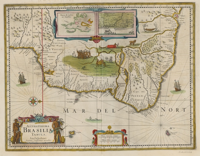 A map of Brazil, by Johannes Janssonius, 1645. Deutsche Fotothek. Public Domain.