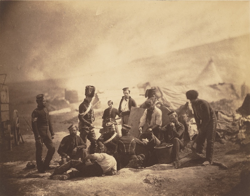 Cooking house of the 8th Hussars, part of the fateful Light Brigade, by Roger Fenton, 1855. The J. Paul Getty Museum, Los Angeles. Public Domain.