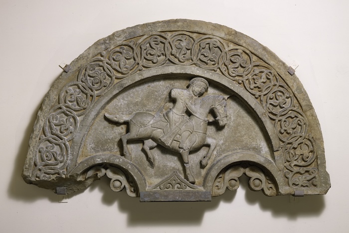 A Mongol-style horseman from a 14th century facade, Kubachi, Dagestan. Metropolitan Museum of Art. Public Domain.