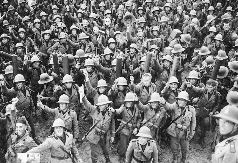 Italian troops from Eritrea during the Italo-Abyssinian War, c. 1935.