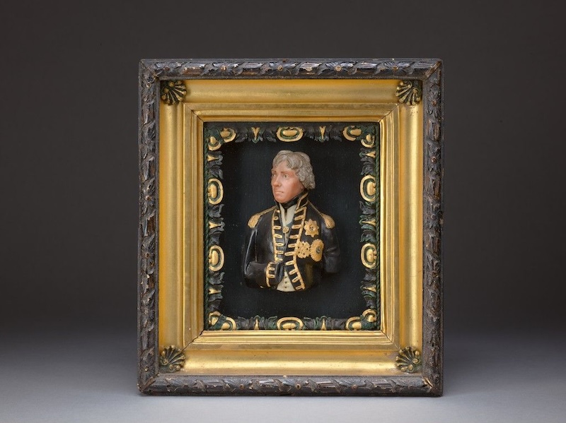 A painted wax of Lord Nelson, by Samuel Percy, c. 1810. Yale Center for British Art, Paul Mellon Fund. Public Domain.