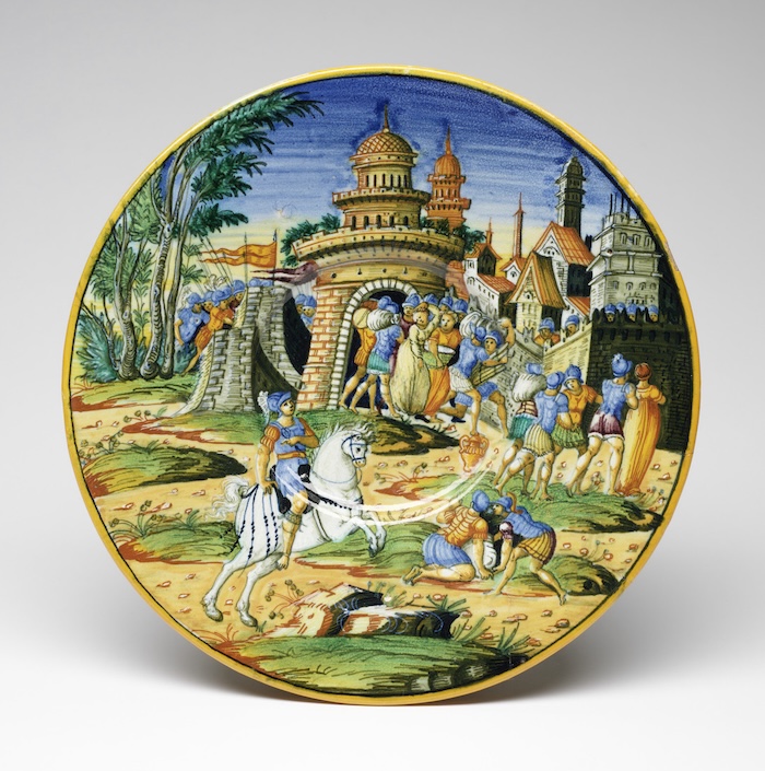 Plate with Hannibal sacking Venusia in the Second Punic War, c. 1550-60. The Walters Art Museum. Public Domain.