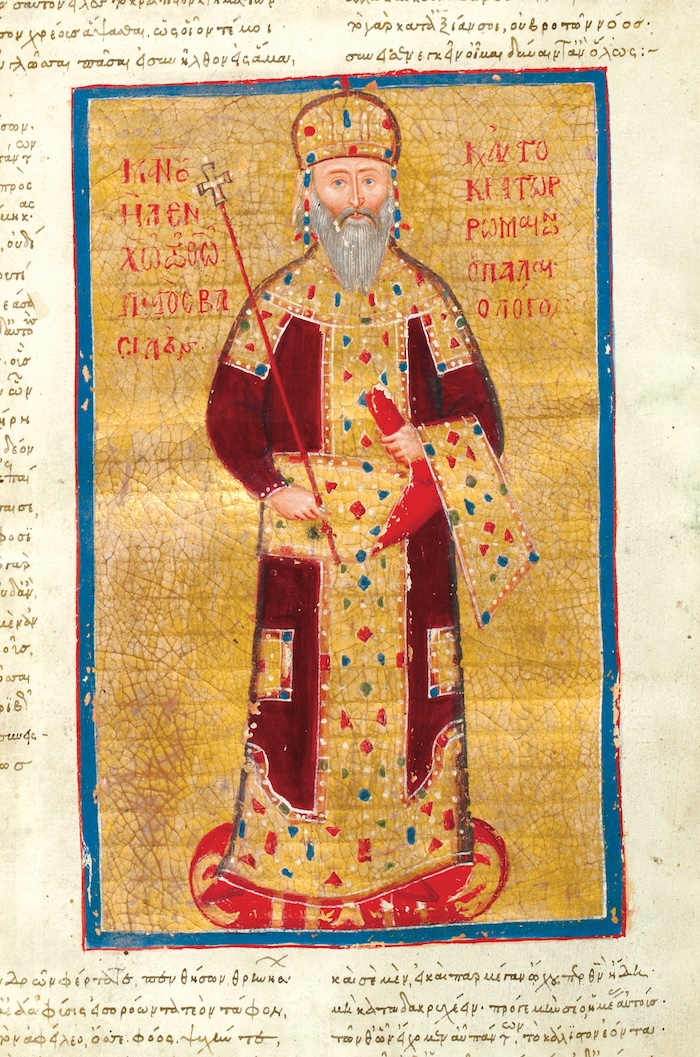 Manuel II Palaiologos, from the funeral oration for Theodore I Palaiologos, despot of the Morea, 1407. Bibliothèque nationale de France.