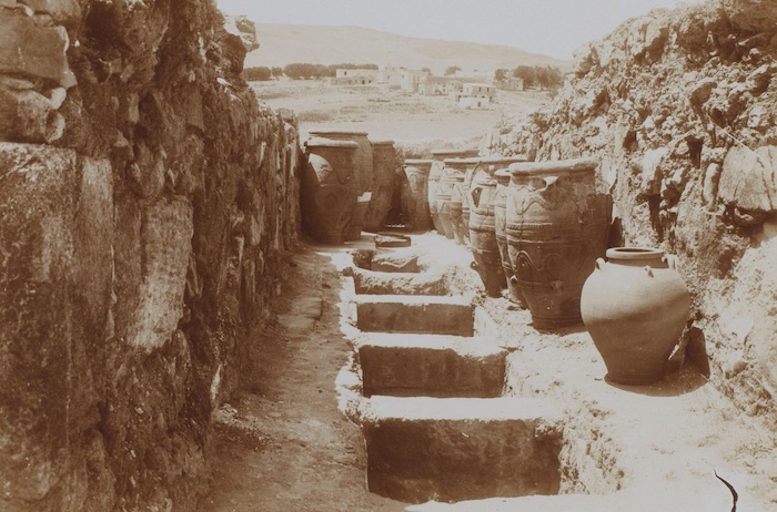 Storage room in the Palace of Knossos, c. 1895-1915. Rijksmuseum. Public Domain.