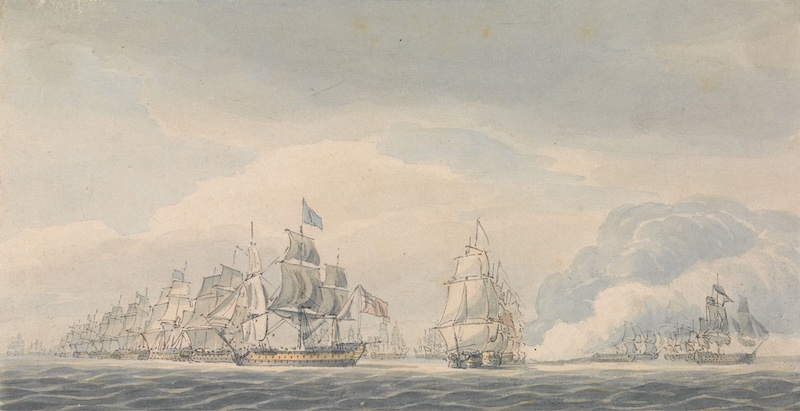 The Battle of Cape St. Vincent, by Robert Cleveley, 1797. Yale Center for British Art, Paul Mellon Collection. Public Domain.