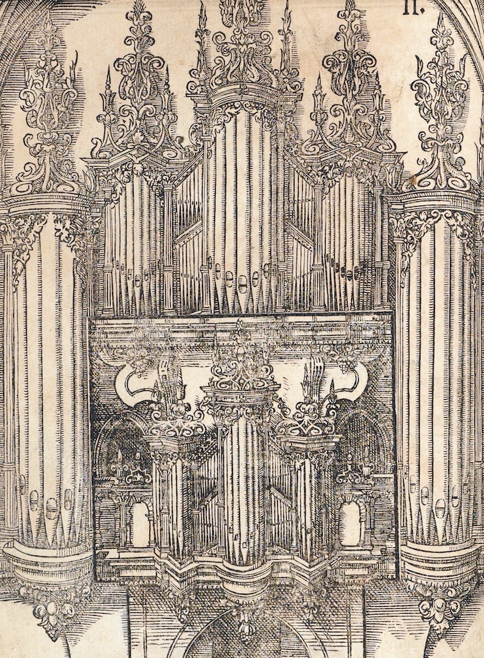 Illustration of an organ from Syntagma Musicum, by Michael Praetorius, 1614-20. Courtesy of Swann Auction Galleries/Bridgeman Images. 