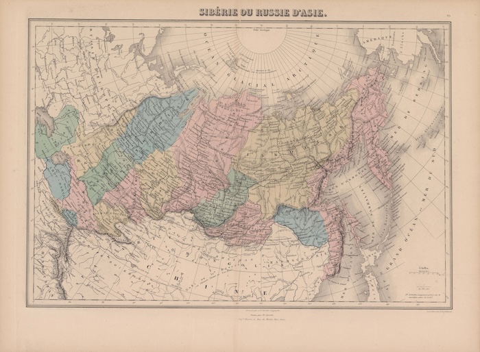 Siberia and the Russian empire in Asia, c. 1874. Cartographic and Geological Institute of Catalonia. Public Domain.