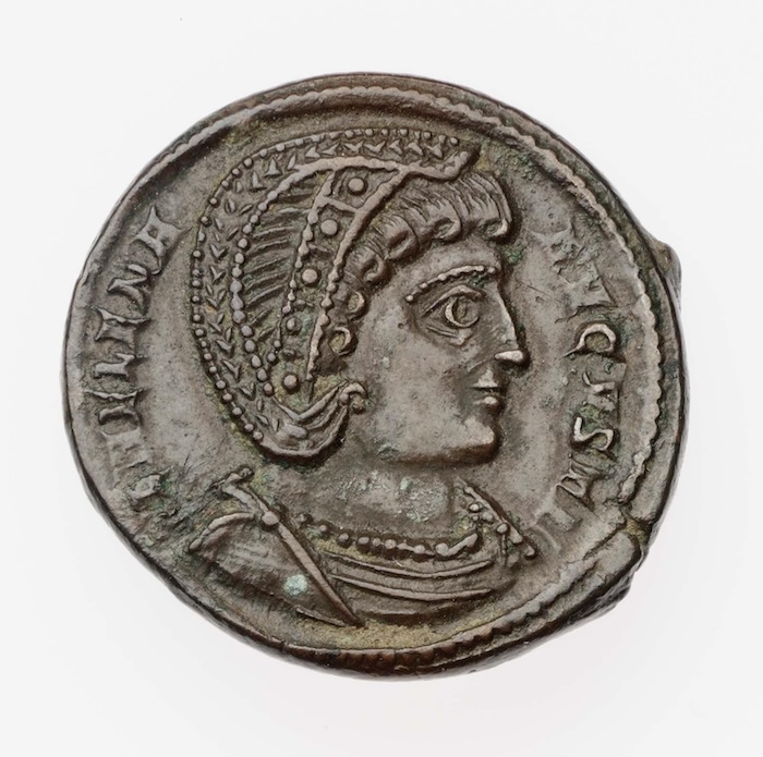 Follis with bust of Helena, struck under emperor Constantine I, c. AD 327-8. Museum of Fine Arts, Boston. Public Domain.