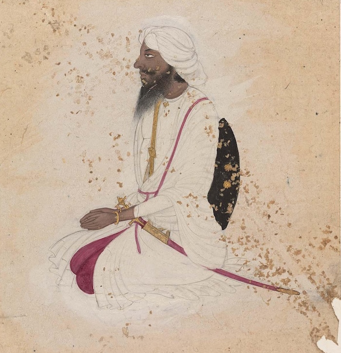 A Sikh Soldier, from the Lahore Darbar, early 19th century. Ross-Coomaraswamy Collection. Museum of Fine Arts, Boston. Public Domain.