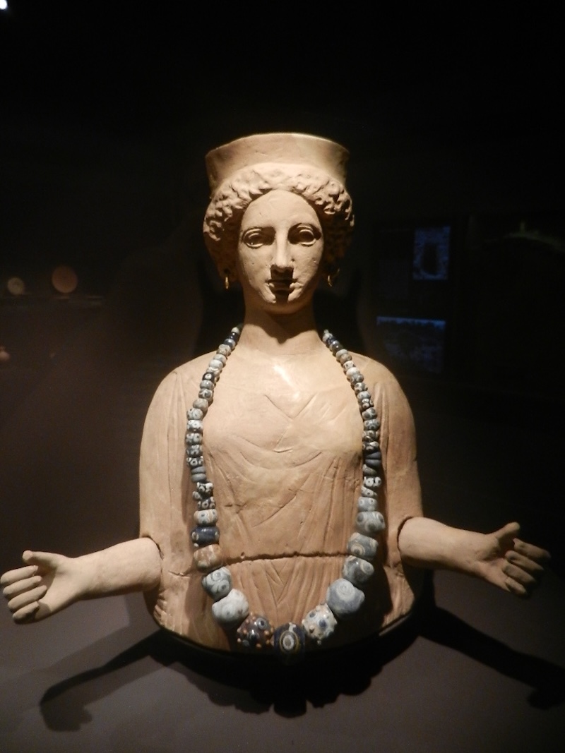 A statue of Tanit at the Museum of Archeology of Catalonia in Barcelona.