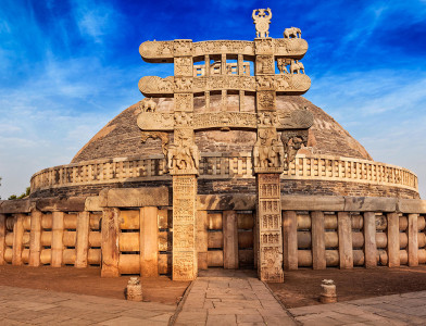 The great stupa at Sanchi, Madhya Pradesh. (Bridgeman Images)