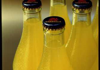 Shake up: Orangina bottles, 1993. Getty Images