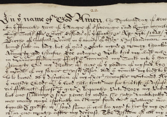 The will of John Birche of Hatfield Peverill, 1628. Essex Record Office.