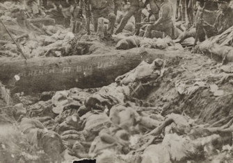 Trench at Bud Dajo during the Moro Rebellion, 1906. Library of Congress. Public Domain.