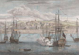 Fort St. George, the first East India Company fortress on the subcontinent, by Gerard van der Gucht, 1736. Yale Center for British Art, Paul Mellon Collection. Public Domain.