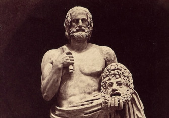 Statue of Euripides in the Vatican. Photograph by James Anderson, 1859. The J. Paul Getty Museum, Los Angeles. Public Domain.