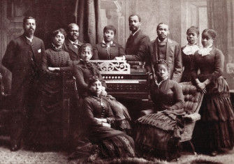 The Fisk Jubilee Singers, photograph by James Wallace Black, 1872. National Museum of African American History & Culture, Smithsonian Institution. Public Domain.