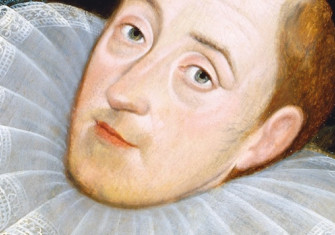 Portrait of James VI of Scotland, by Adrian Vanson, c.1585. Purported to be the marriage portrait sent  to the Danish court  to seduce Anna, his future wife.