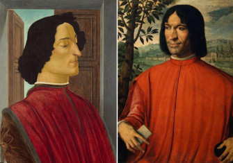 Giuliano de' Medici (left) and Lorenzo de' Medici. Portraits by Botticelli and an unknown artist